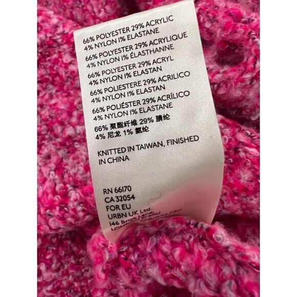 NWD New with Defect Free People Bff Cowl Neck Sweater, Size M - Pink MSRP $98 - Picture 9 of 14